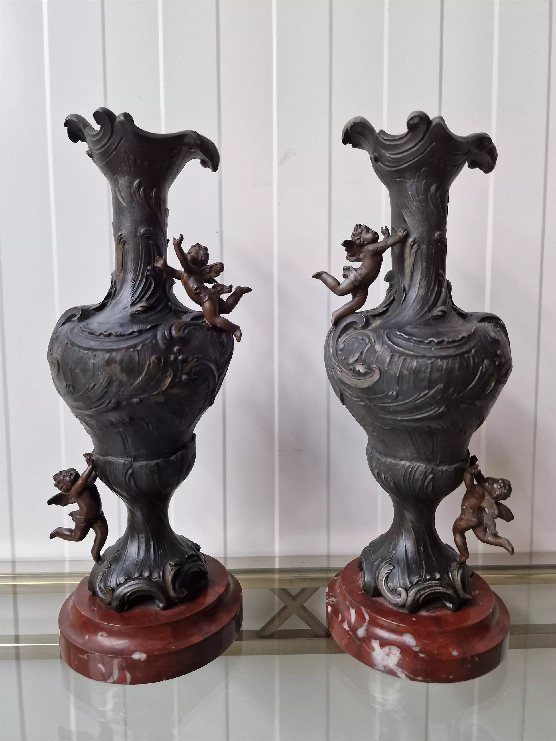 A beautiful pair of vases