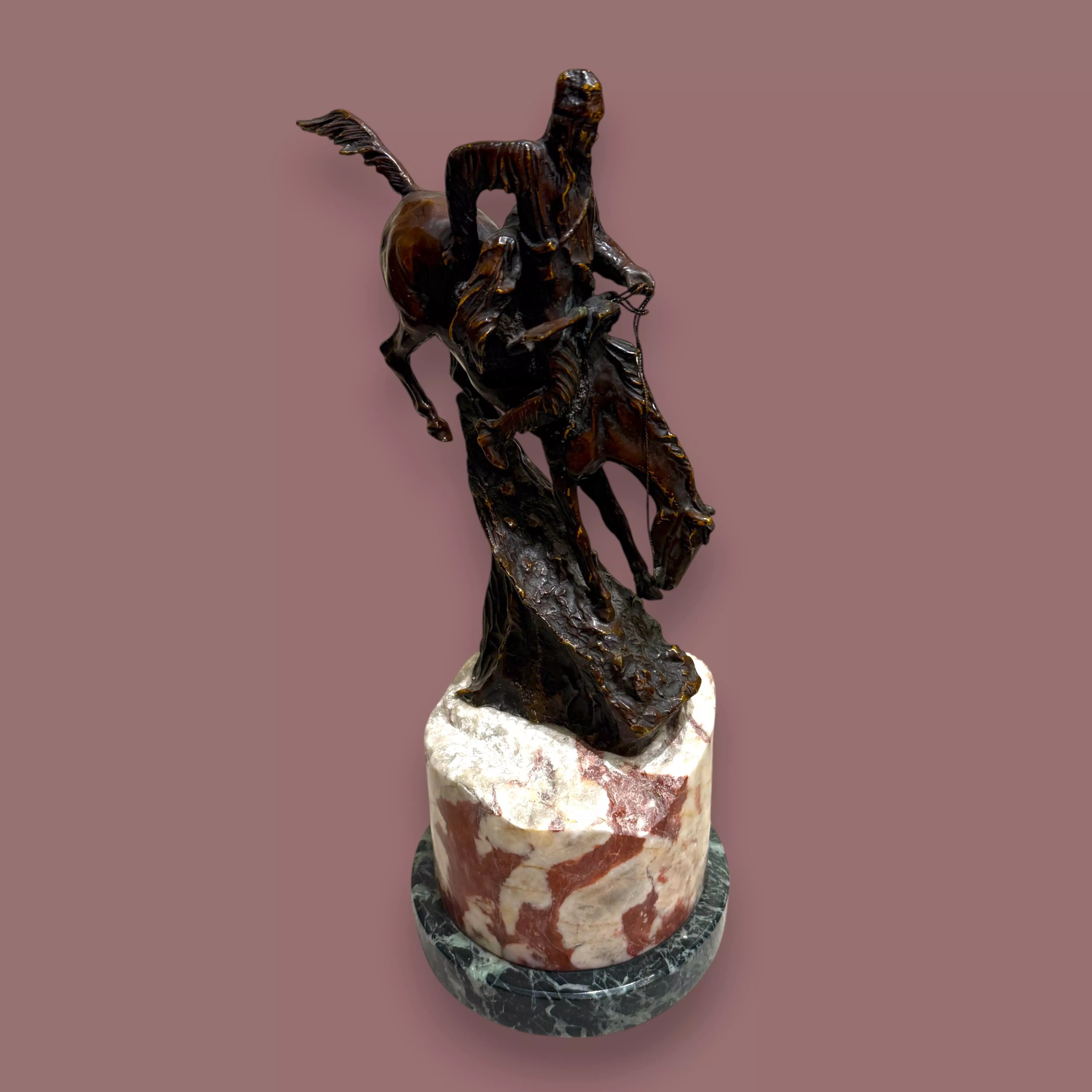 Frederic Remington Bronze Sculpture – “The Mountain Man”, 20th Century