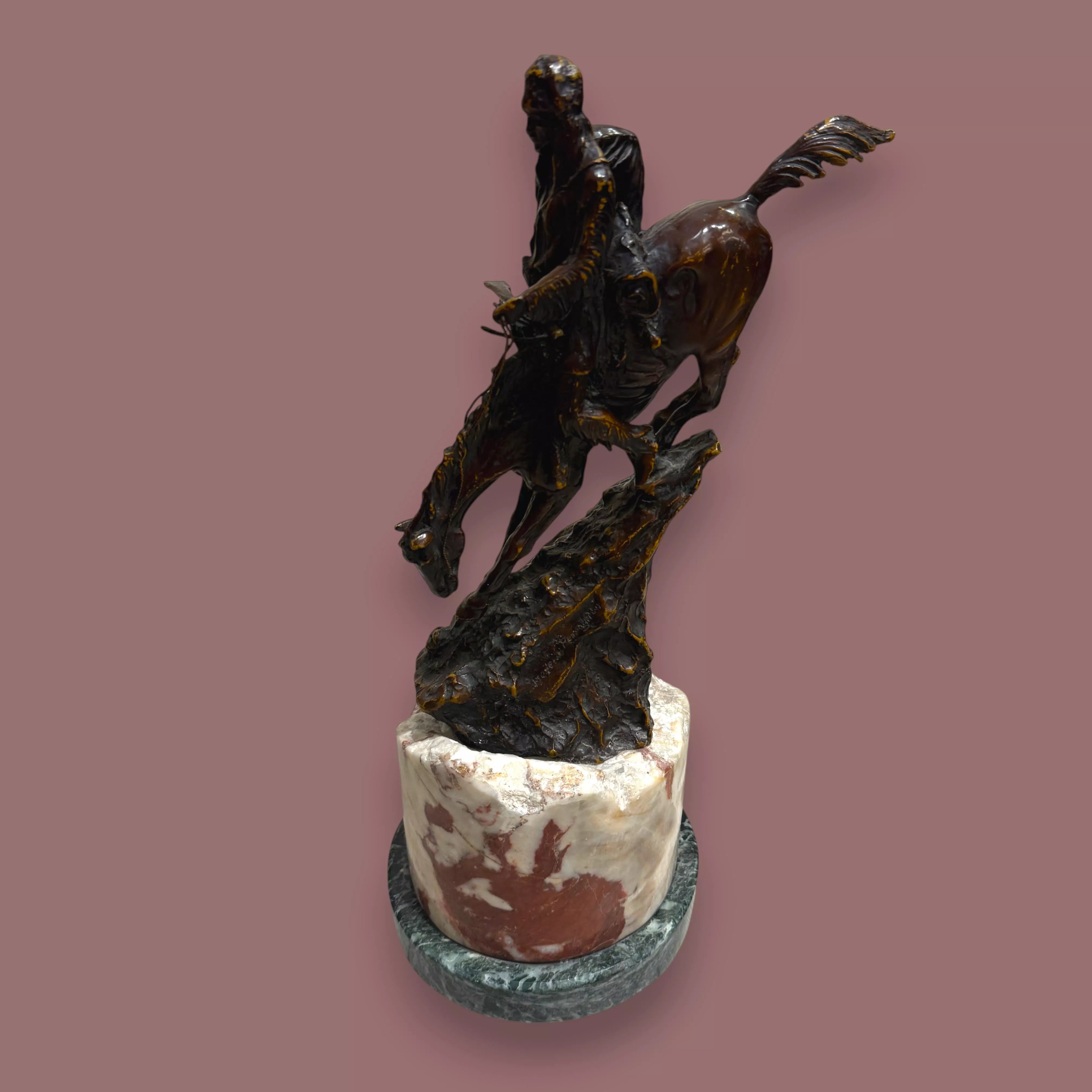 Frederic Remington Bronze Sculpture – “The Mountain Man”, 20th Century