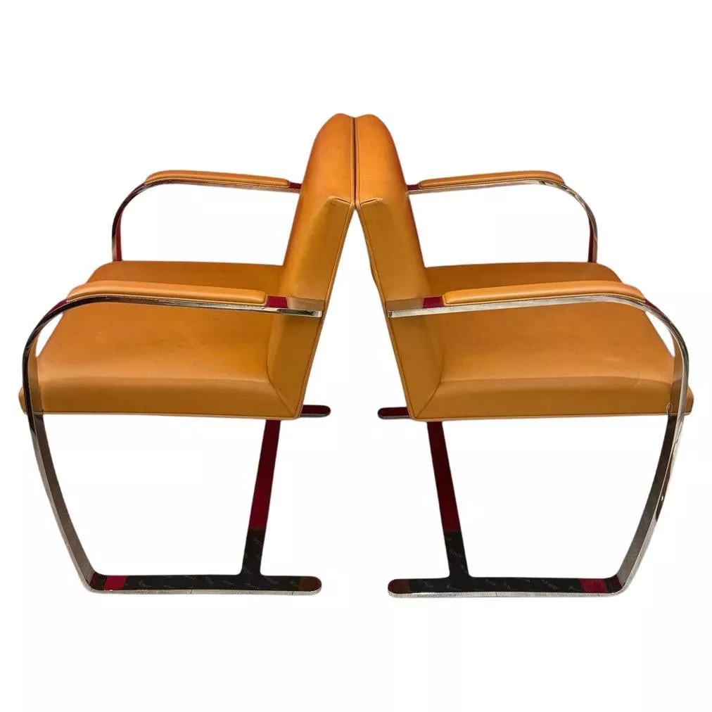 Set of BRNO Chairs by Mies van der Rohe, Knoll Edition` 1980