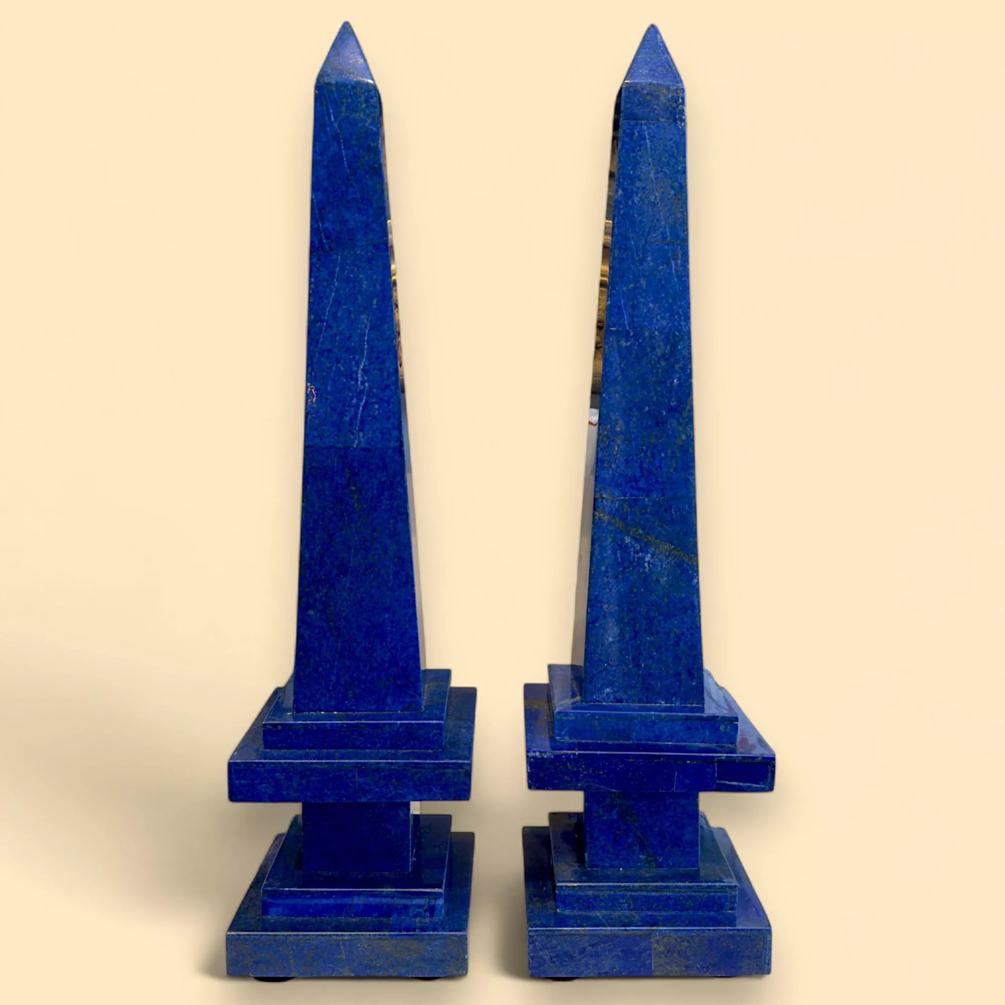 Paire d&39;obélisques en lapis-lazuli, Afghanistan, XIXe siècle 