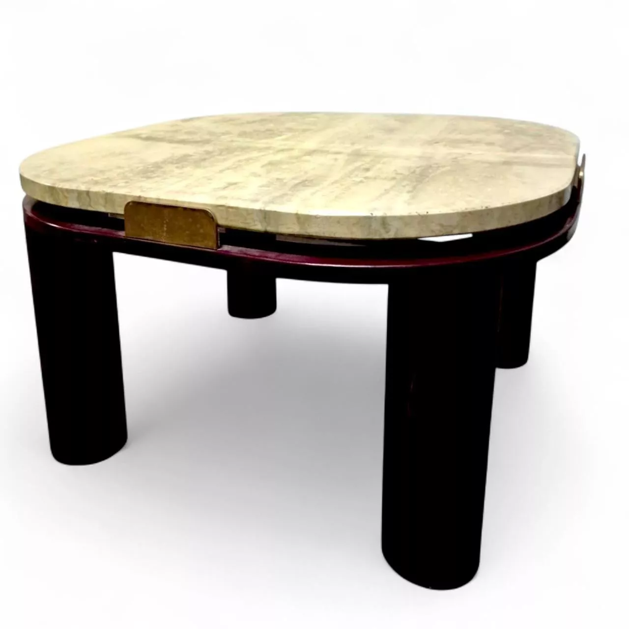 Roche Bobois Travertine-Top Coffee Table, 20th Century 
