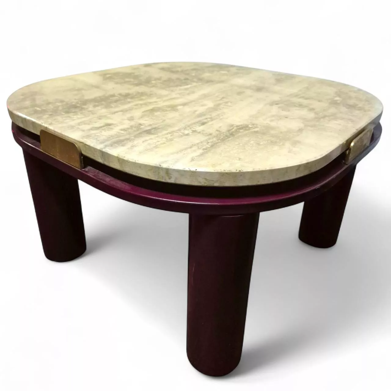 Roche Bobois Travertine-Top Coffee Table, 20th Century 