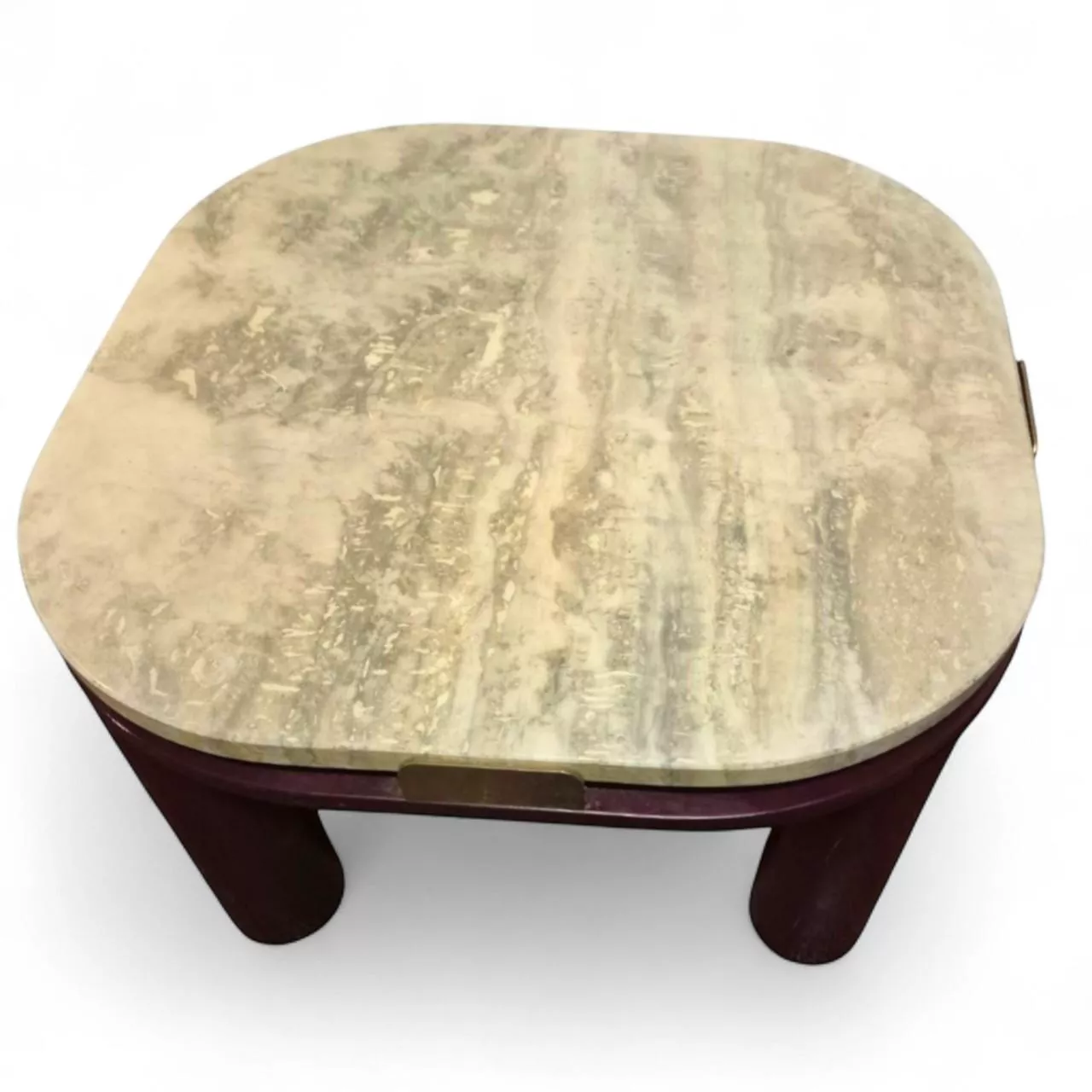 Roche Bobois Travertine-Top Coffee Table, 20th Century 