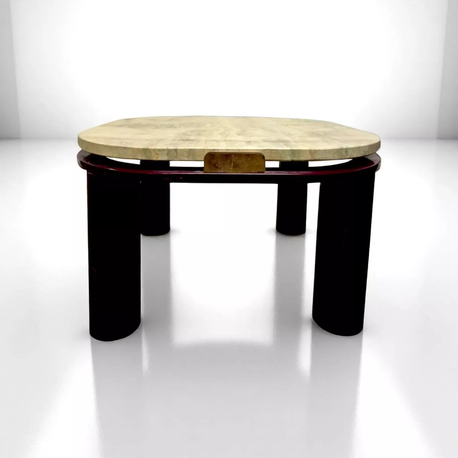 Roche Bobois Travertine-Top Coffee Table, 20th Century 