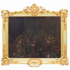 Нидерландское жанровое полотно 18 века. Праздник Диониса. Приписывается Horemans Jan Joseff.