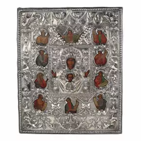 Icône de la Mère de Dieu de Koursk-Racine du Signe. Klishin Andrian Iakimov. Vologda Russie 1802