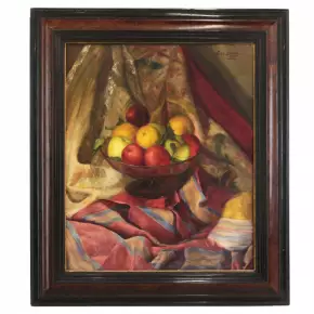 LUIS GARCÍA OLIVER. Nature morte aux pommes. 