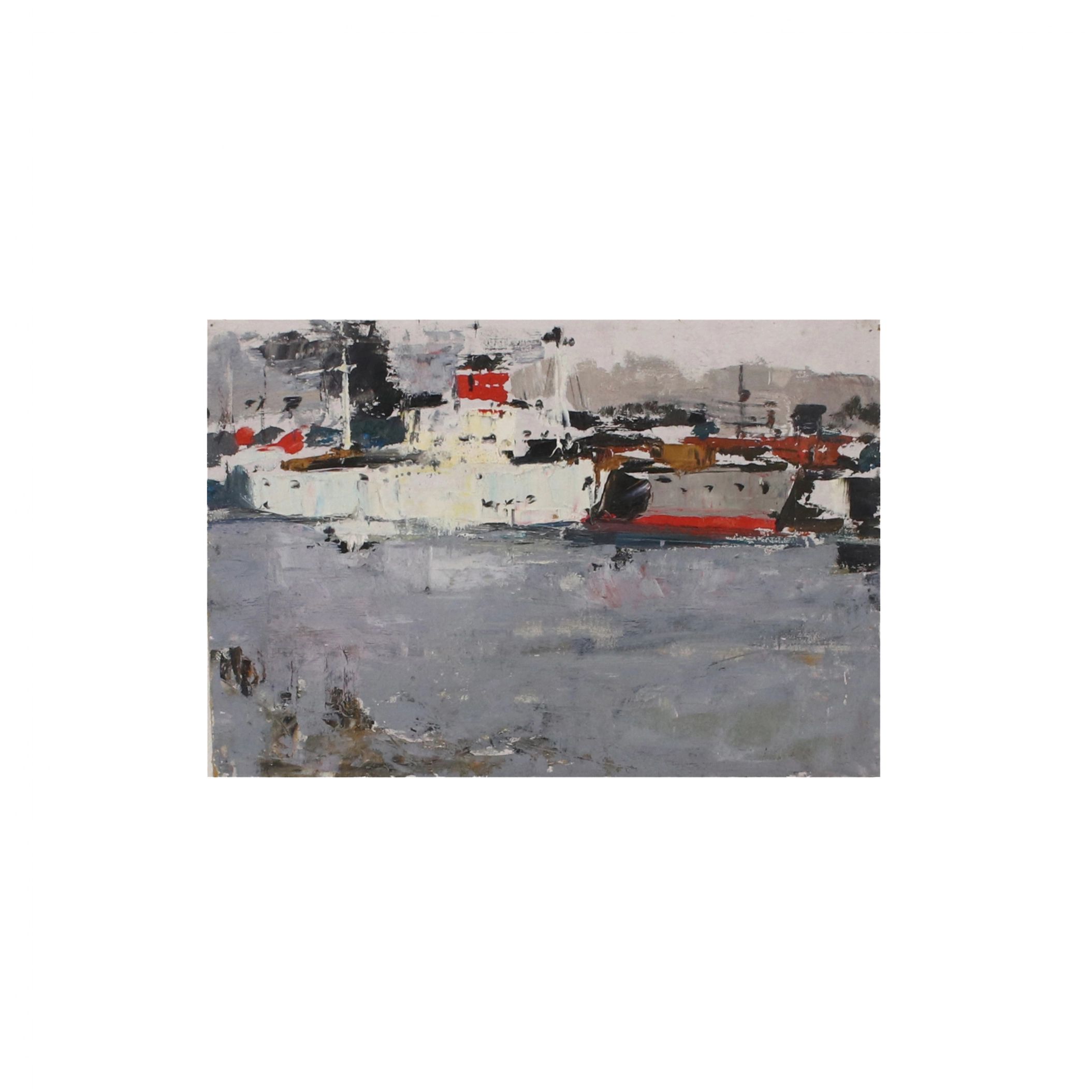 Painting-Port-of-Riga--L-Murnieks
