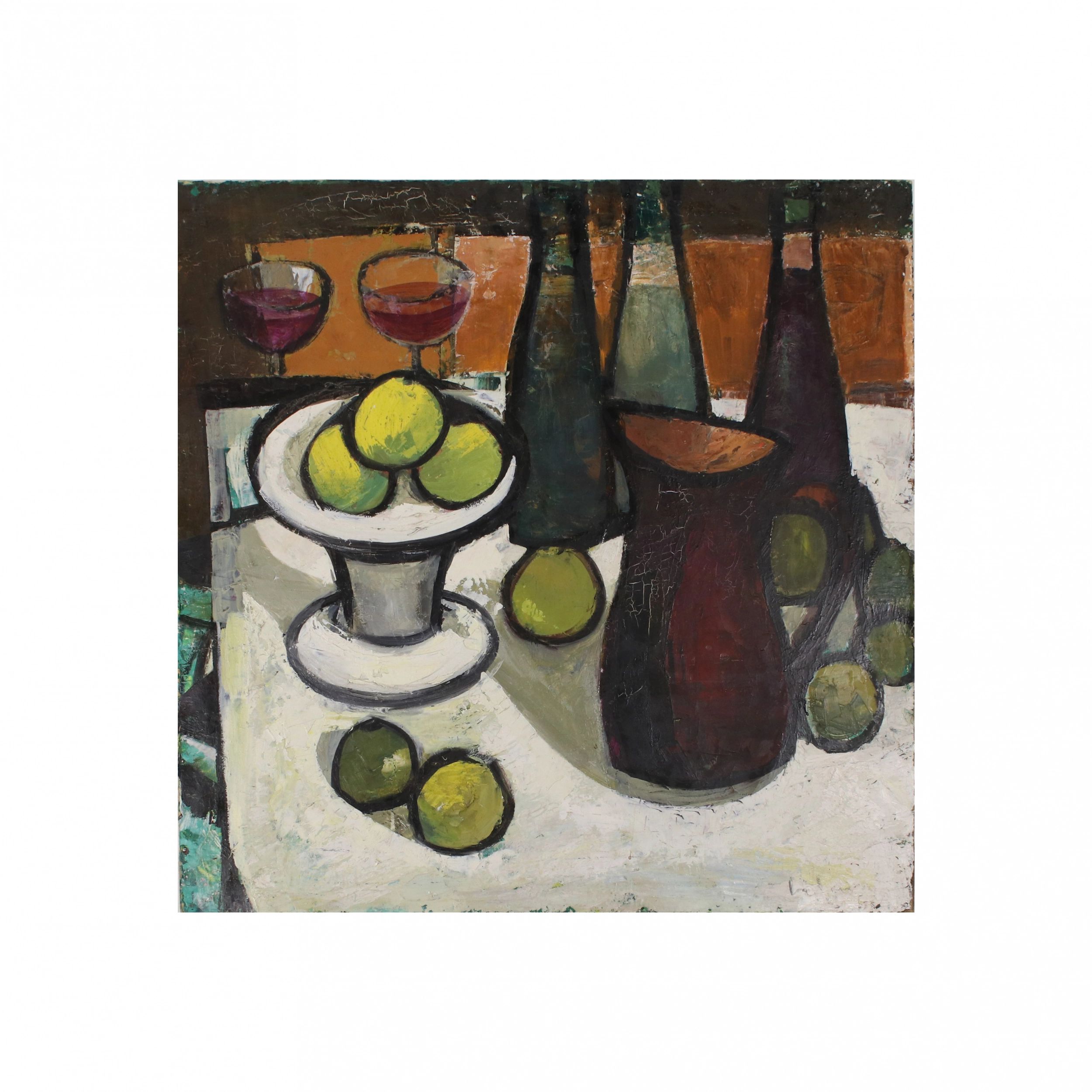 Painting-Still-life-with-lemon--L-Murnieks