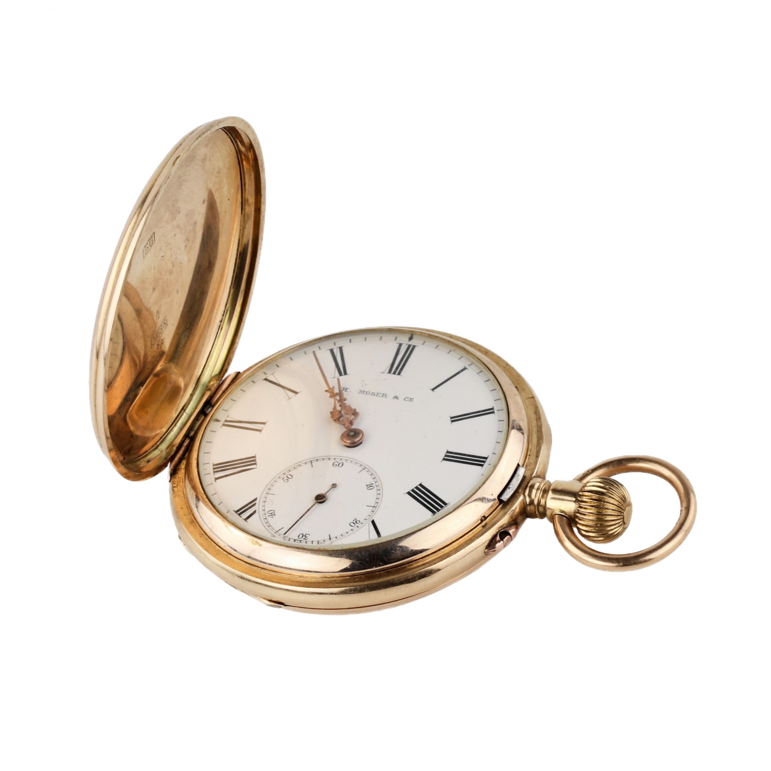 H-MOSER-&-Co-gold-pocket-watch-circa-1900-