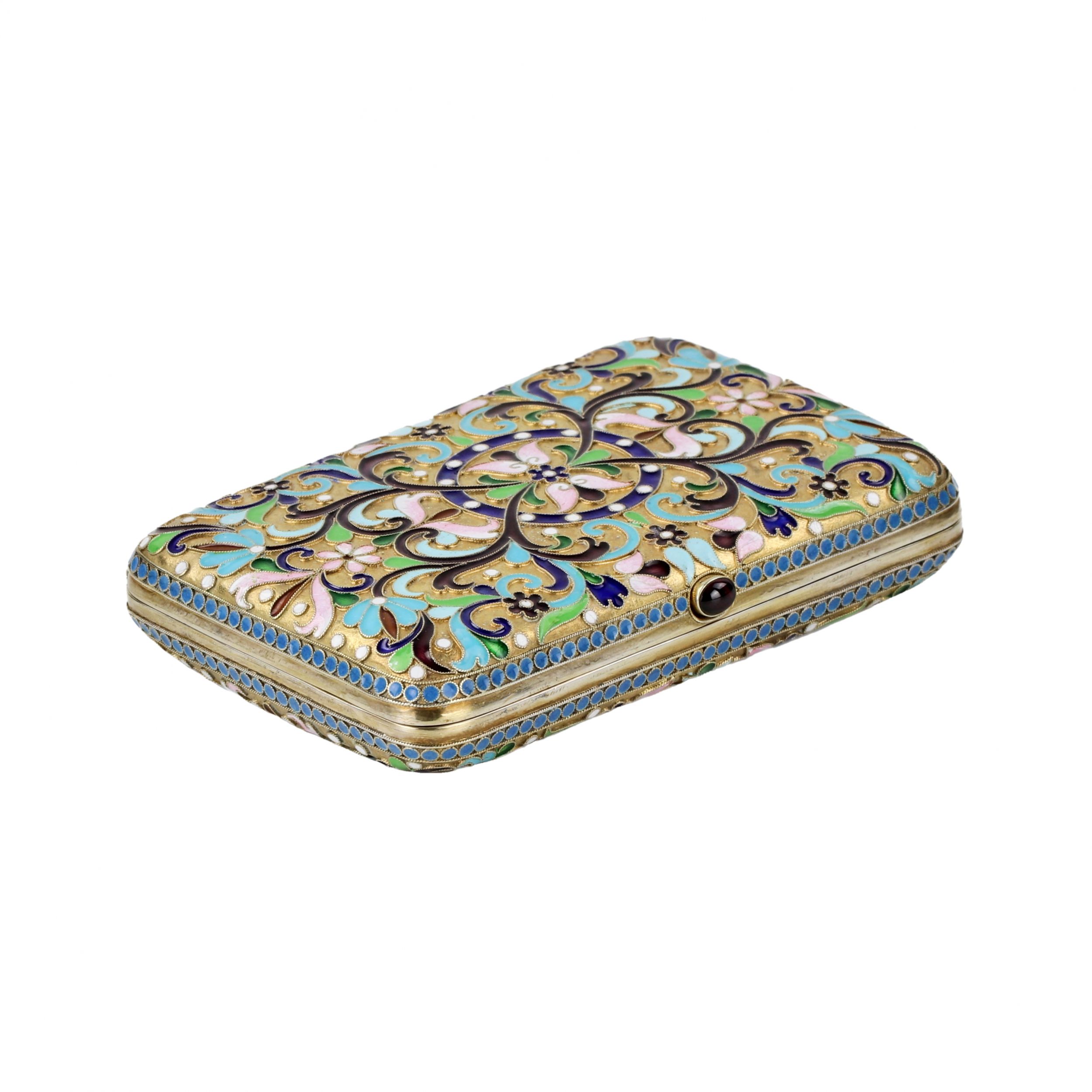 Russian-silver-cigarette-case-with-gilding-and-cloisonne-enamel-