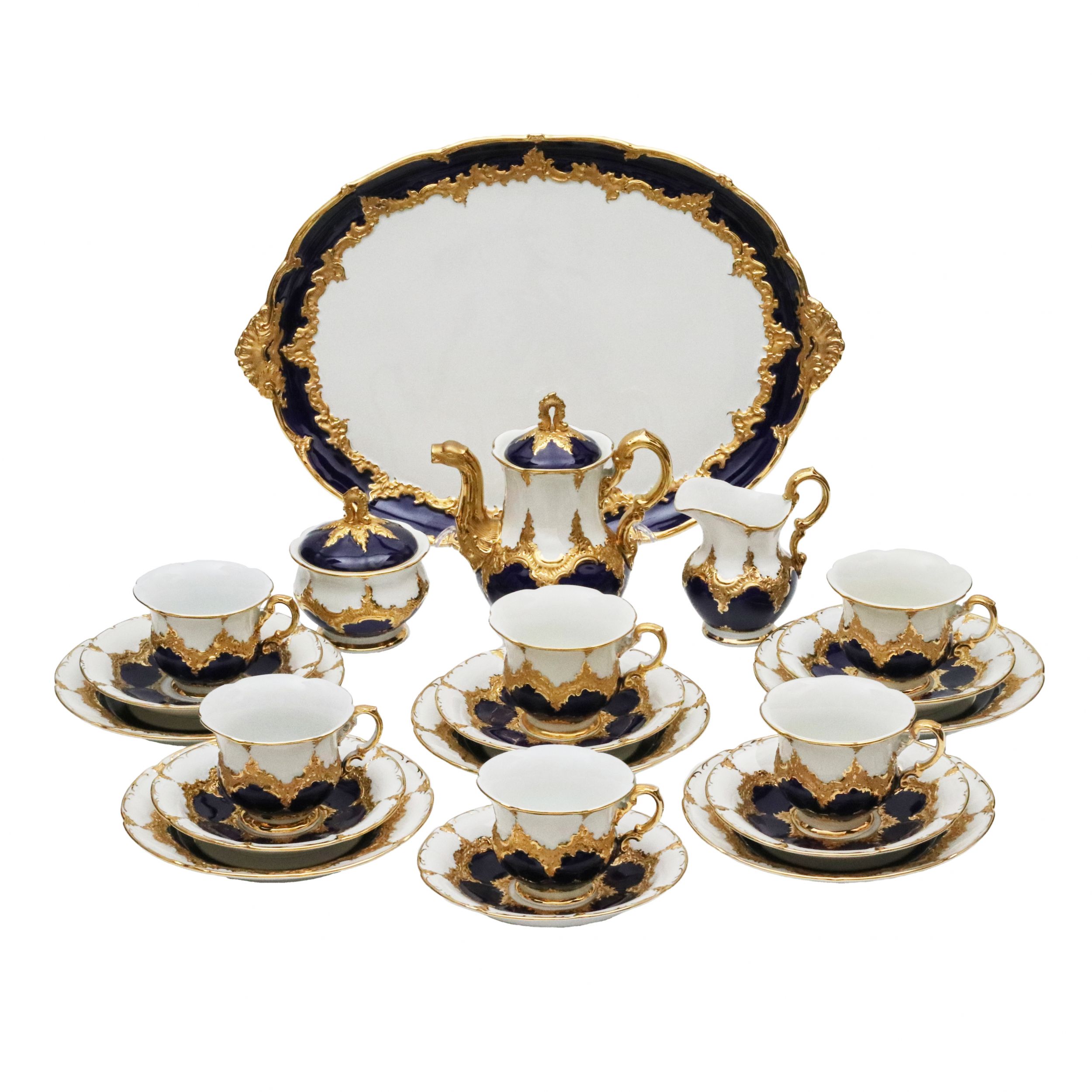 Meissen-B-Form-Tea-and-coffee-service-for-six-people-20th-century-