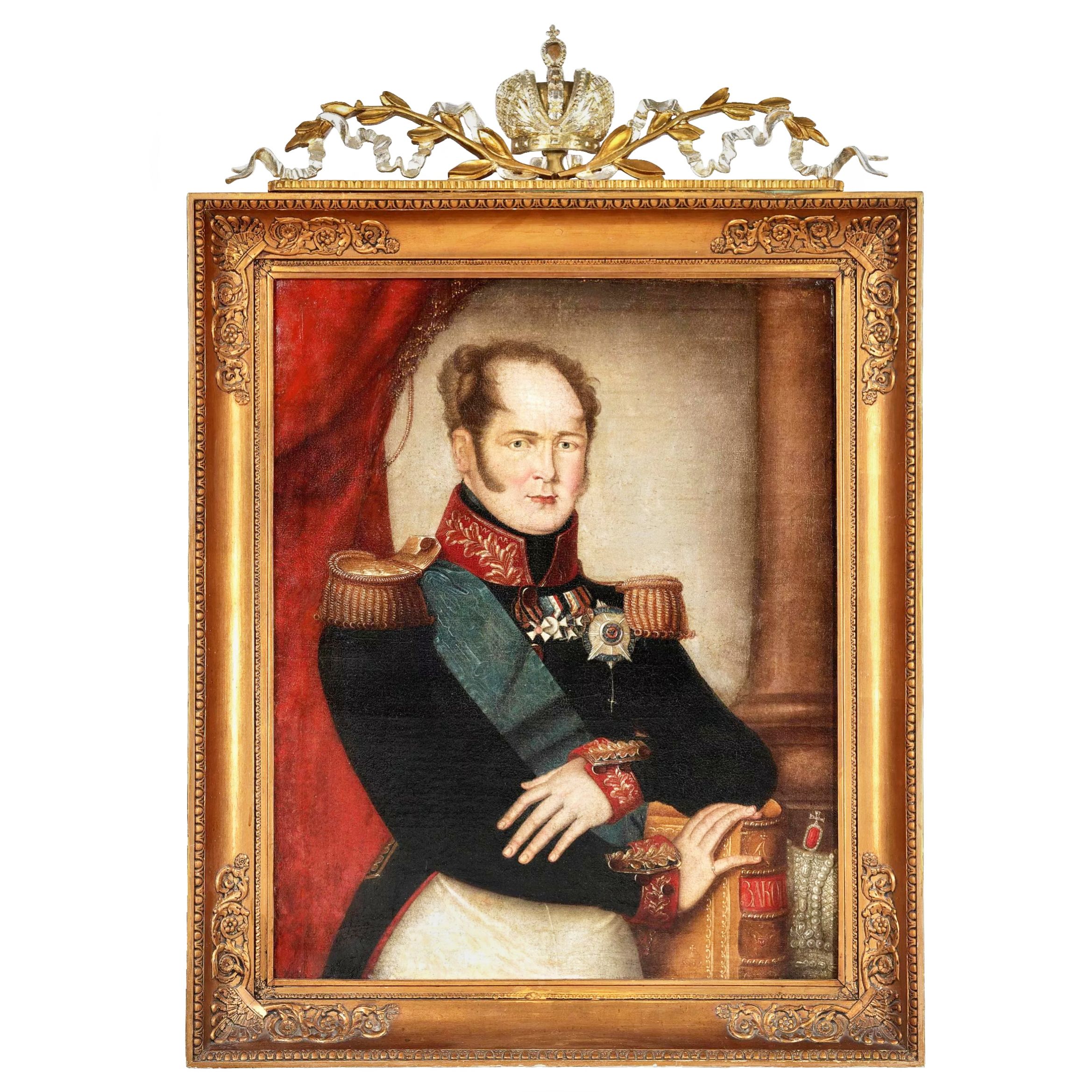 Roman-Maksimovich-Volkov-Portrait-of-the-Russian-Tsar-Alexander-I-first-quarter-of-the-19th-century-