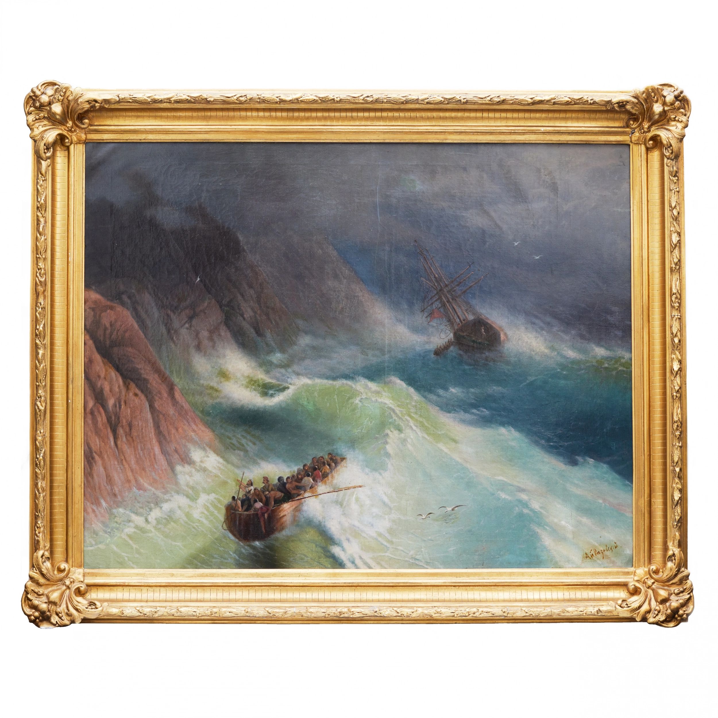 Picture-Raging-sea-The-turn-of-the-19th---20th-centuries-