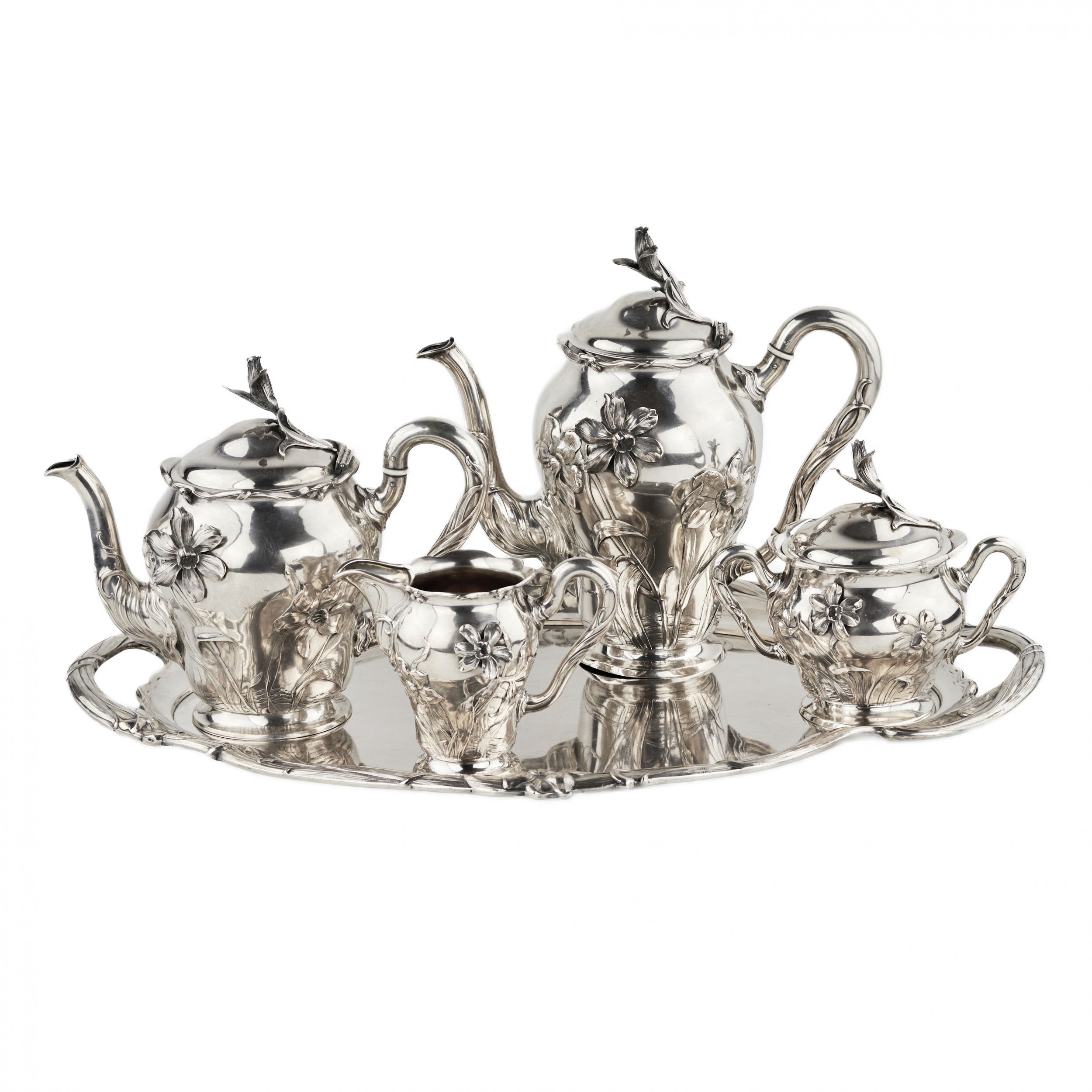 Silver-tea-and-coffee-service-in-Art-Nouveau-style-Bruckmann-After-1888