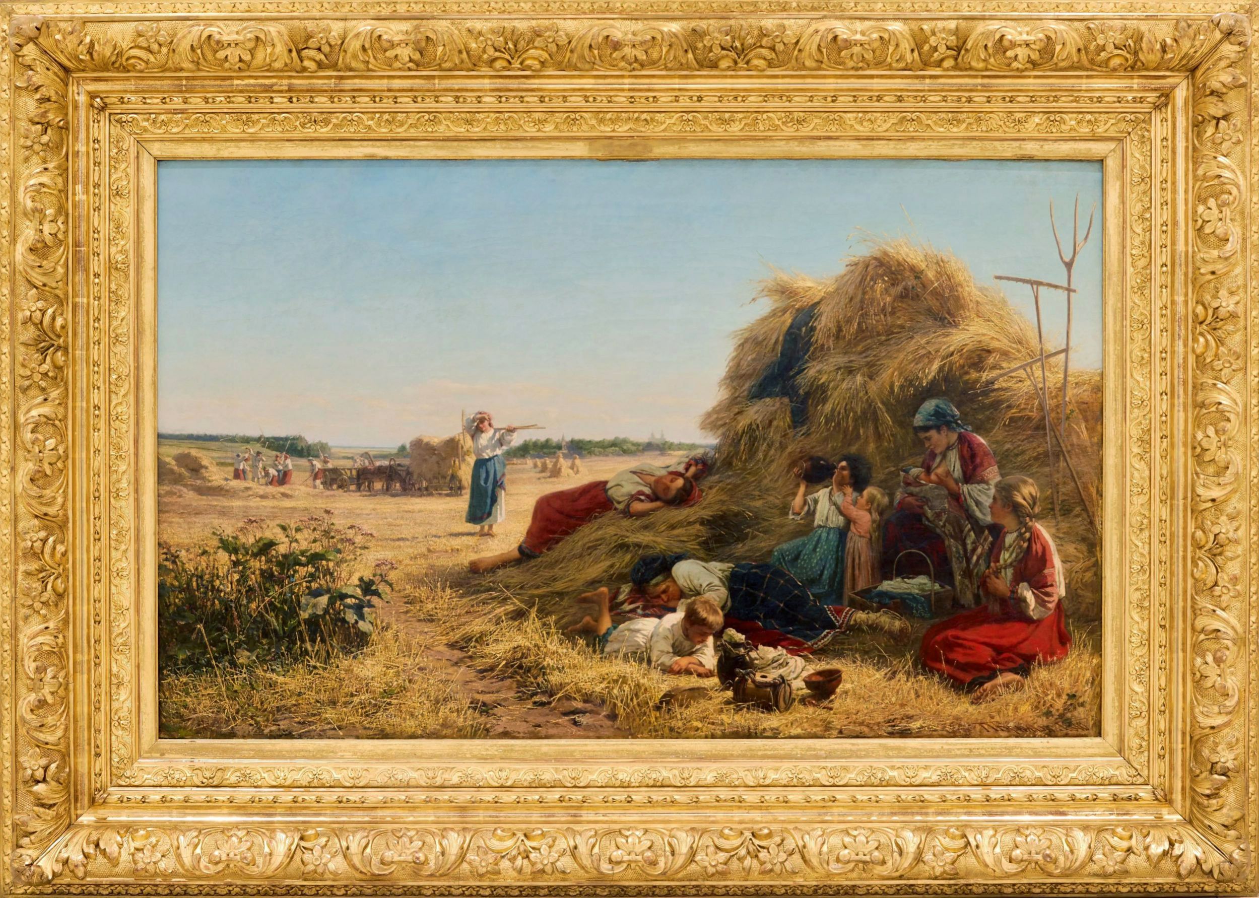 Peinture-de-genre-de-Pavel-Alexandrovitch-Bryullov-Après-midi-de-travail-1890