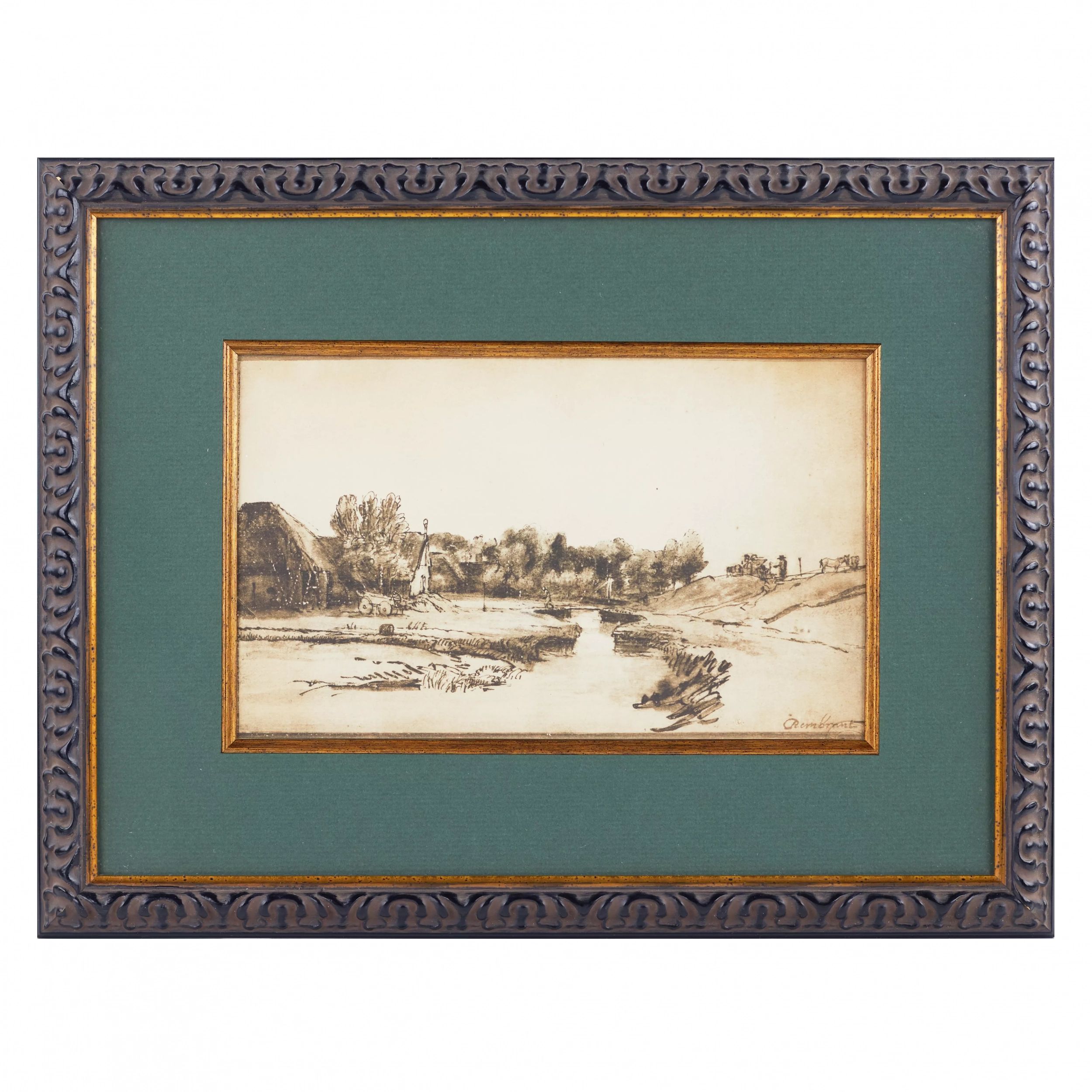 peyzazh-s-kanalom-risunok-perom-v-duhe-peyzazhey-rembrandta-evropa-XIX-vek