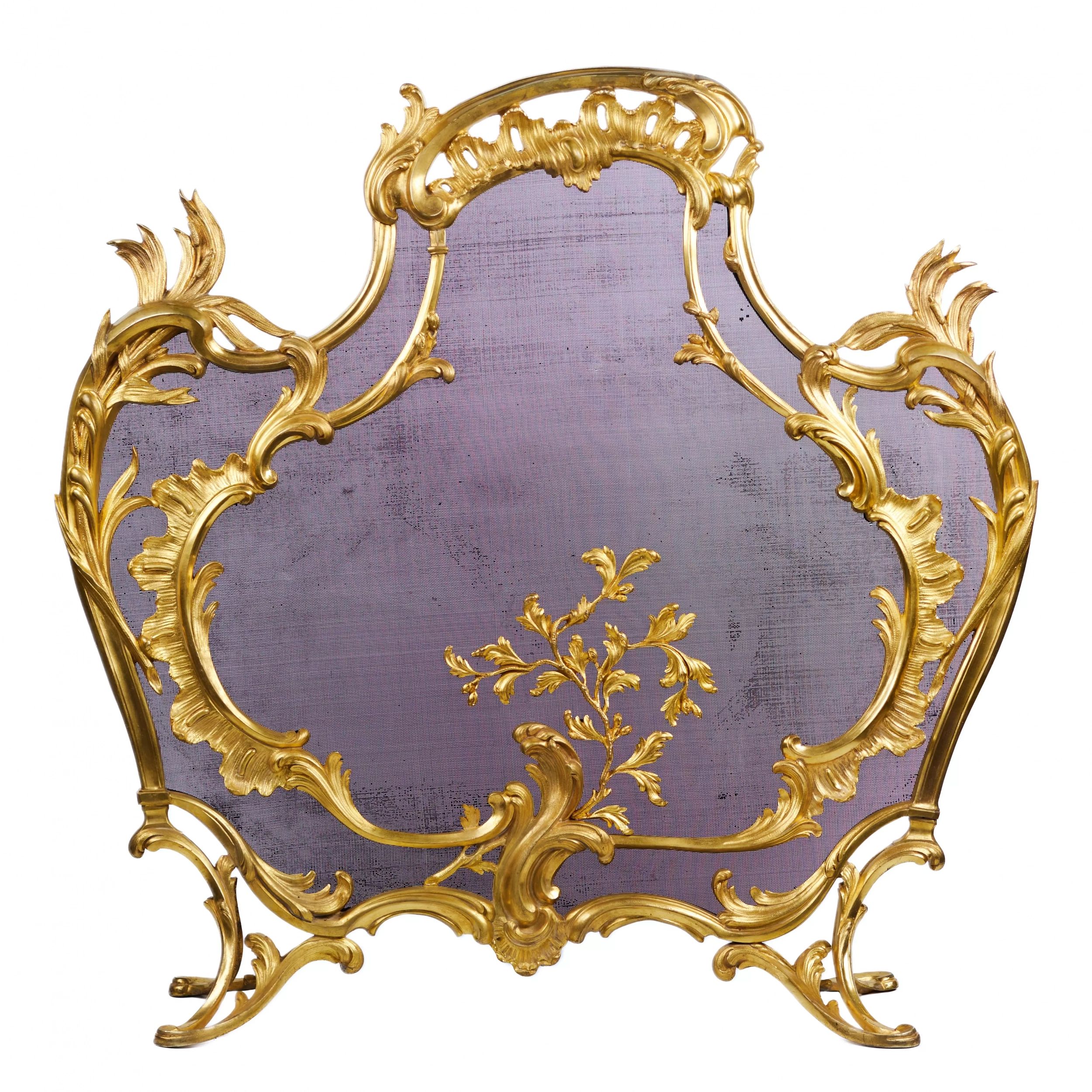 ekran-dlya-kamina-iz-pozolochennoy-bronzy-v-stile-lyudovika-XV-franciya-XIX-vek