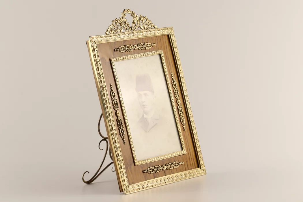 Gold Photo Frame in the style of Carl Faberge