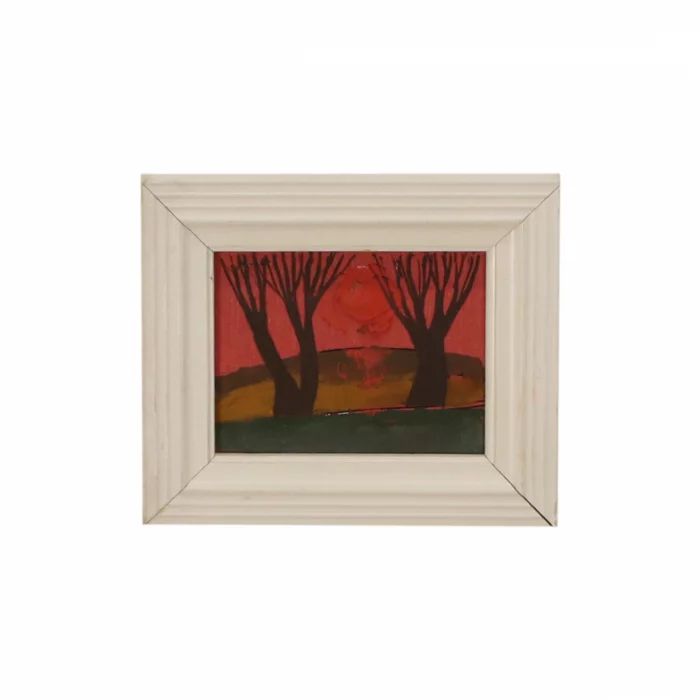 Peinture Deux arbres et le soleil  L. Mūrnieks