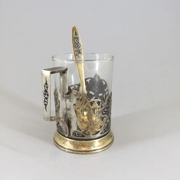 Silver cup holder "Kubachi"