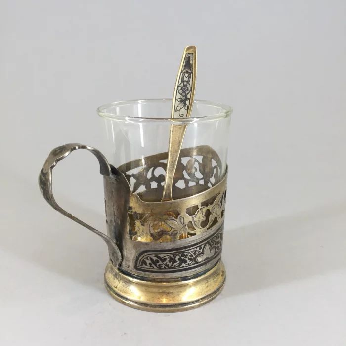 Silver cup holder "Kubachi"