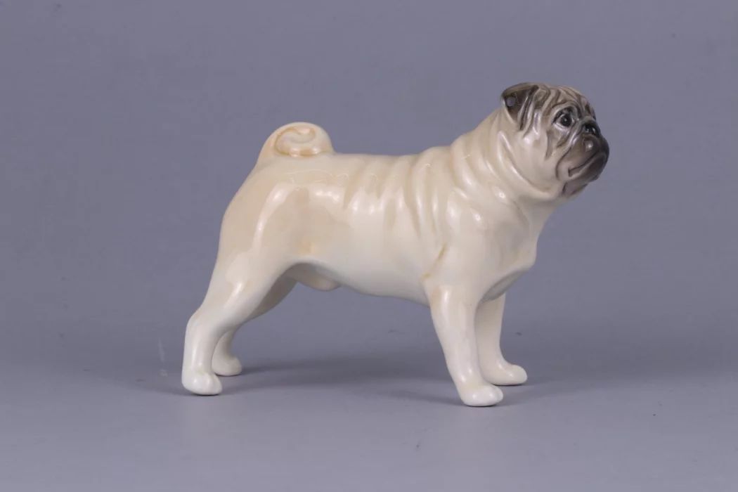 Porcelain figurine Pug
