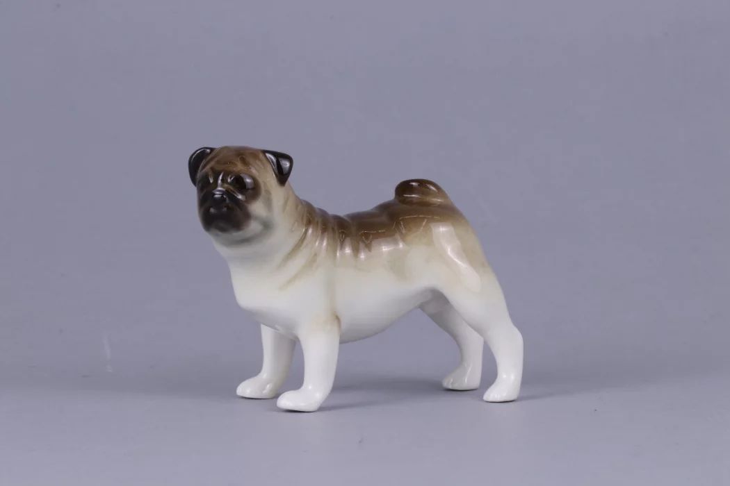 Porcelain figurine Pug ЛФЗ