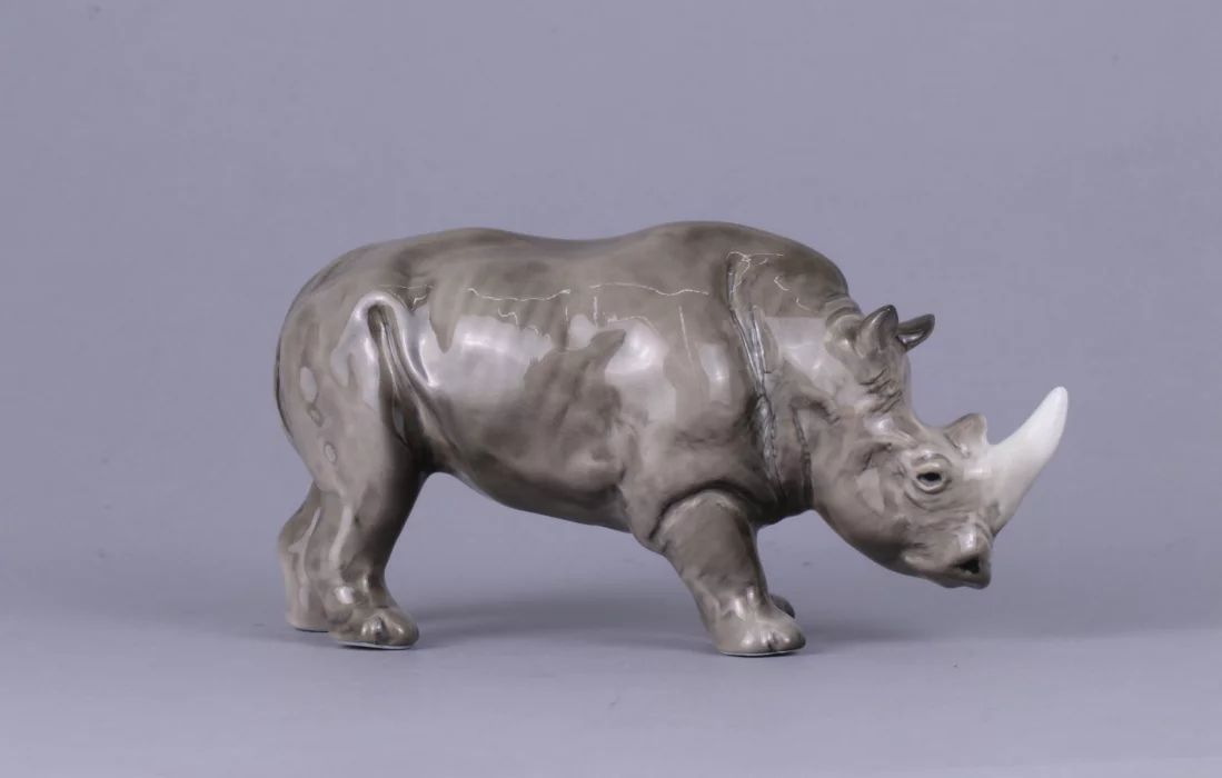 Porcelain figure "Rhino"