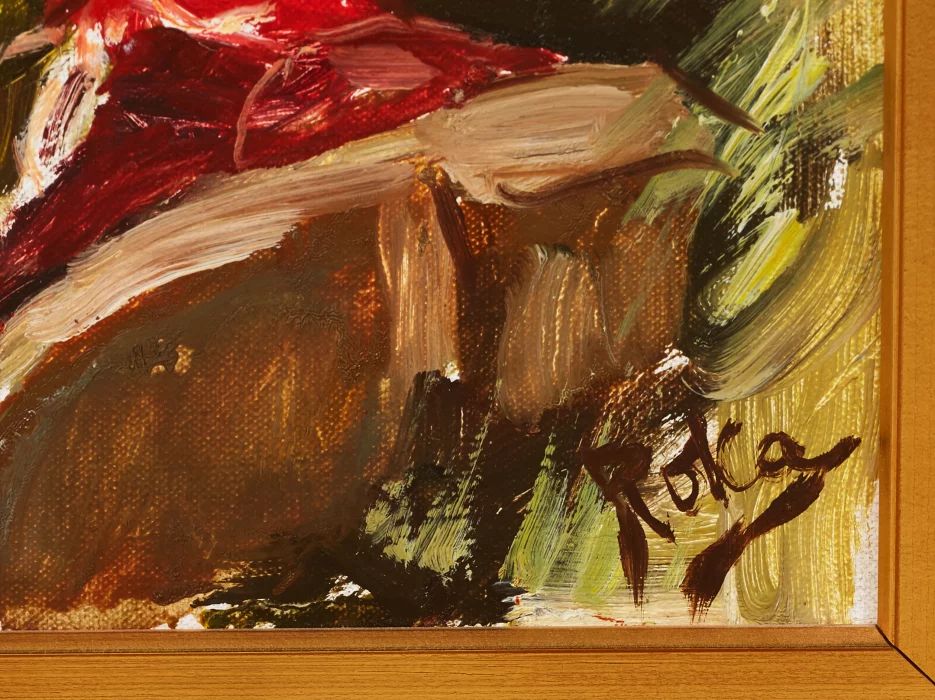 Картина "Девочка с кроликом" CHARLES ROKA (1912-1999)
