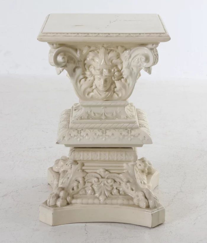 Glazed ceramic pedestal