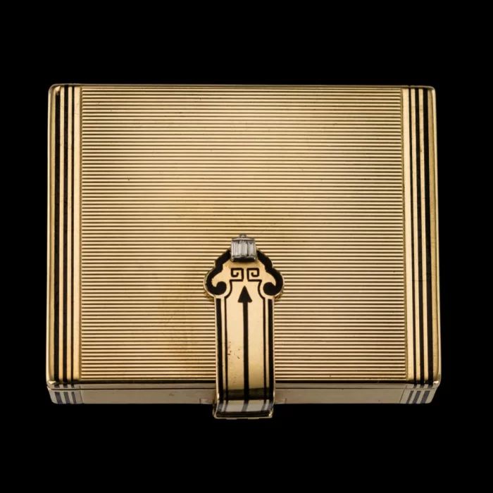 Coffret Tiffany Art Deco en or 14 carats