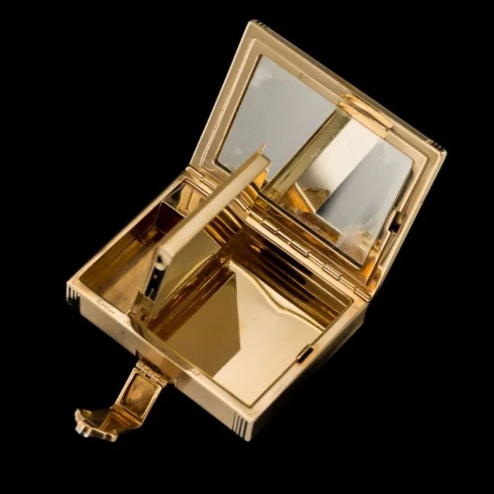 Coffret Tiffany Art Deco en or 14 carats