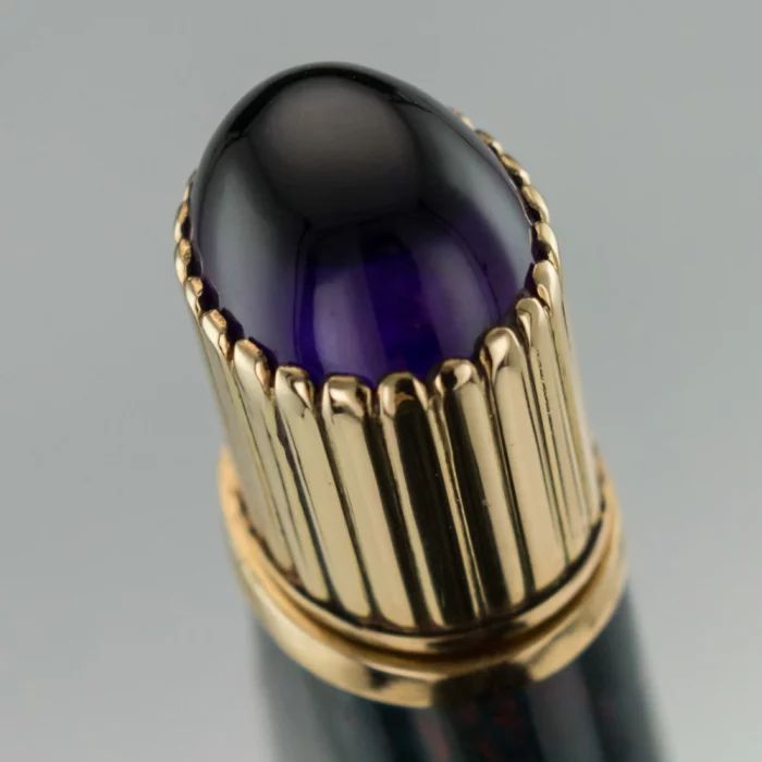 ANTIQUE 20thC CONTINENTAL 14K GOLD-MOUNTED HARDSTONE SCENT BOTTLE c.19