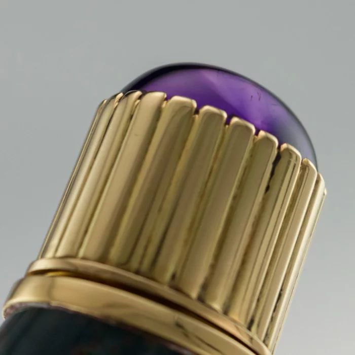 ANTIQUE 20thC CONTINENTAL 14K GOLD-MOUNTED HARDSTONE SCENT BOTTLE c.19