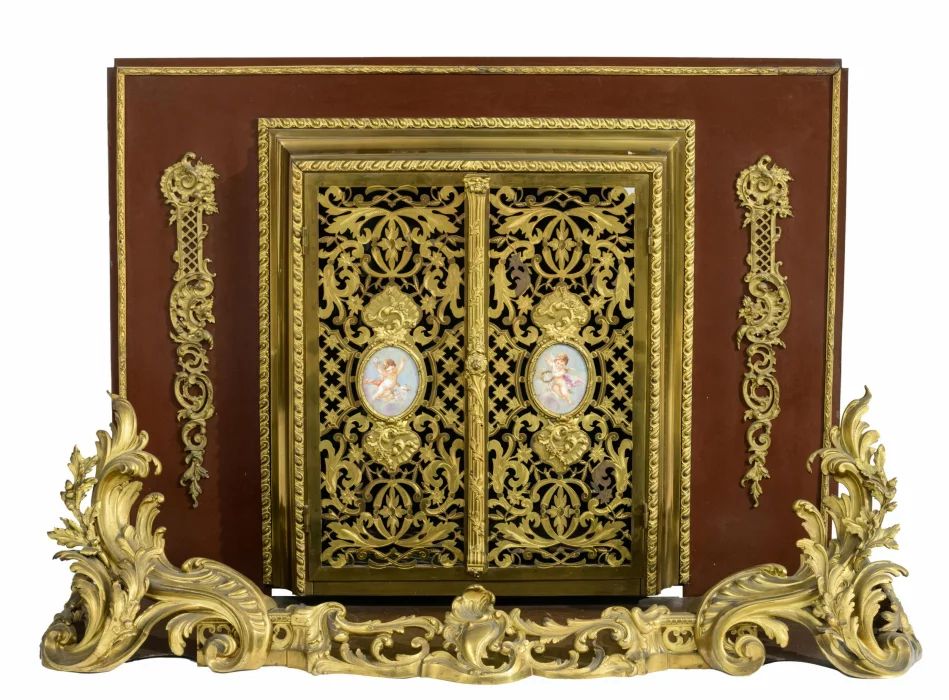 Fireplace set. Napoleon III. 19th century 