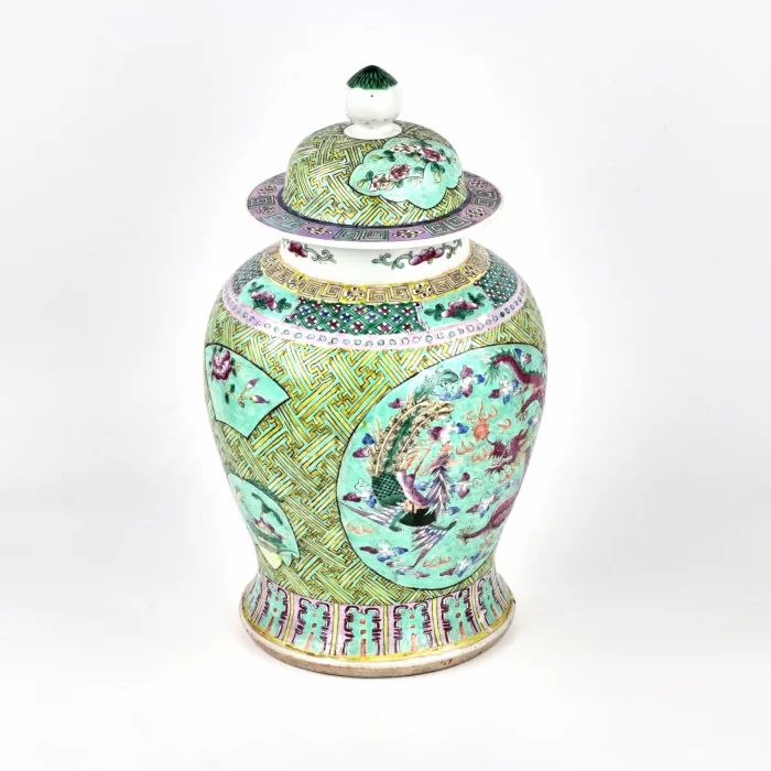 Vase chinois "famille verte". Guangxu 