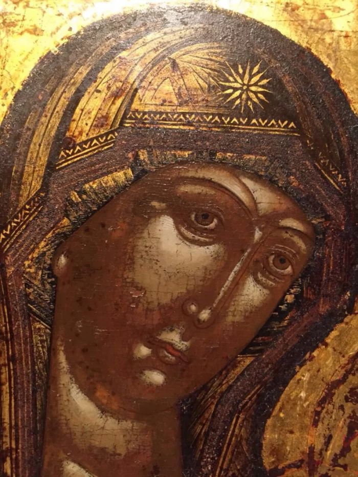 Ancient Old Believer Icon of the Mother of God "Tikhvin" Russia, Vyga. XVII century. 