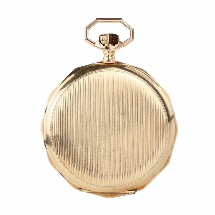 Perret and Fils Brenets gold pocket watch. Early 20th century. 67.2 gr 