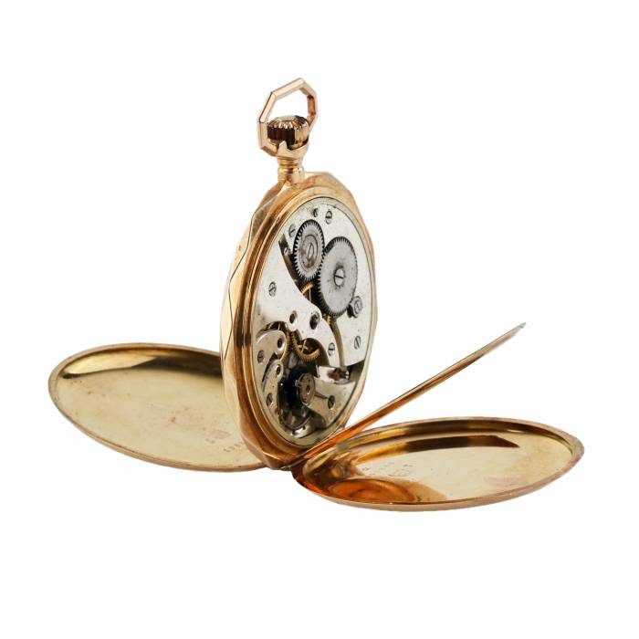 Золотые карманные часы Perret and Fils Brenets. Начало 20 века. 67,2 гр