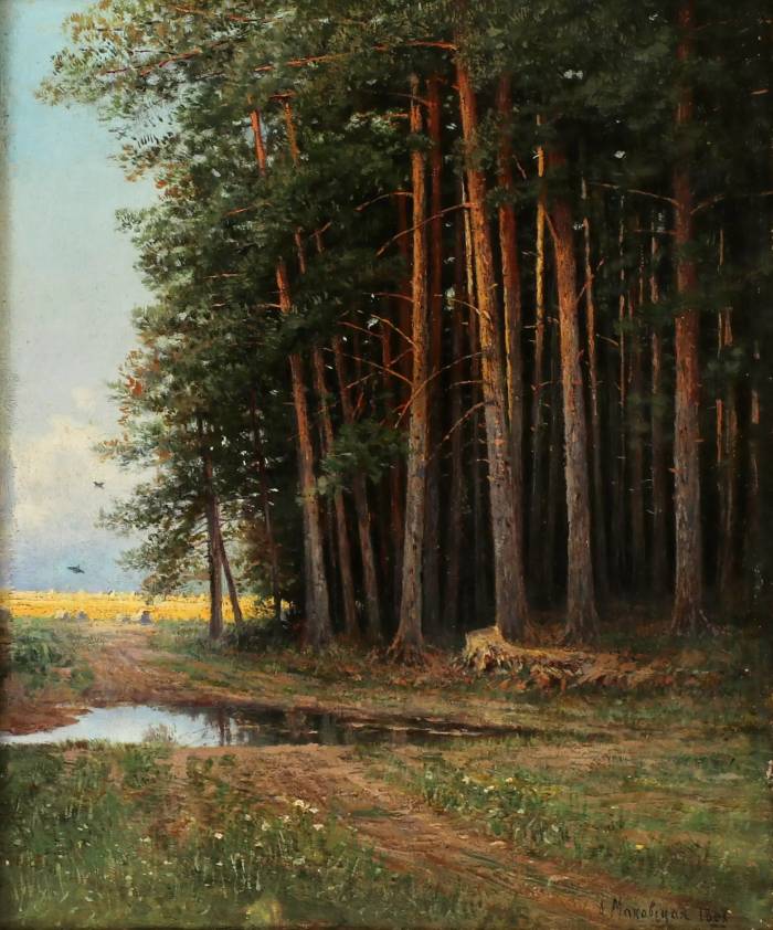 Alexandra Egorovna MAKOVSKY. Bord de la forêt (1887) 