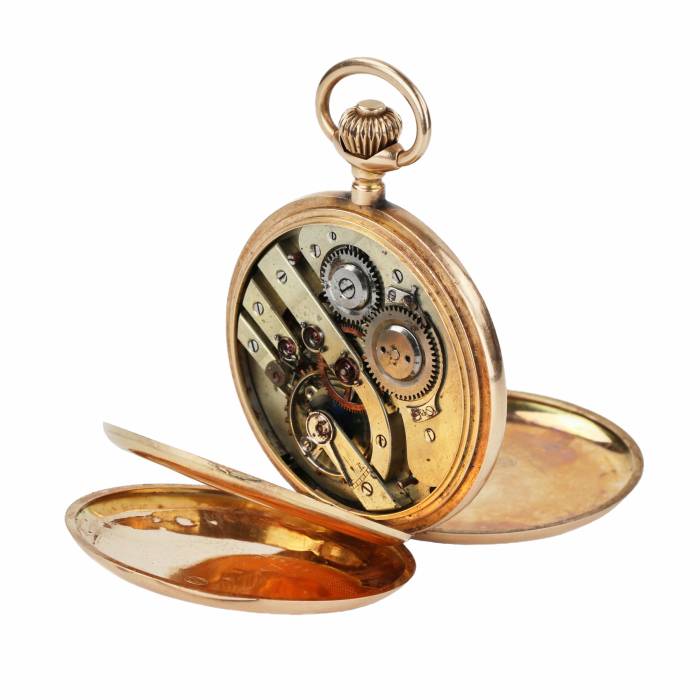 Карманные золотые часы фирмы Moulinet.