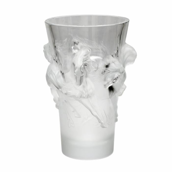Lalique Equus Limited Edition Crystal Vase. 