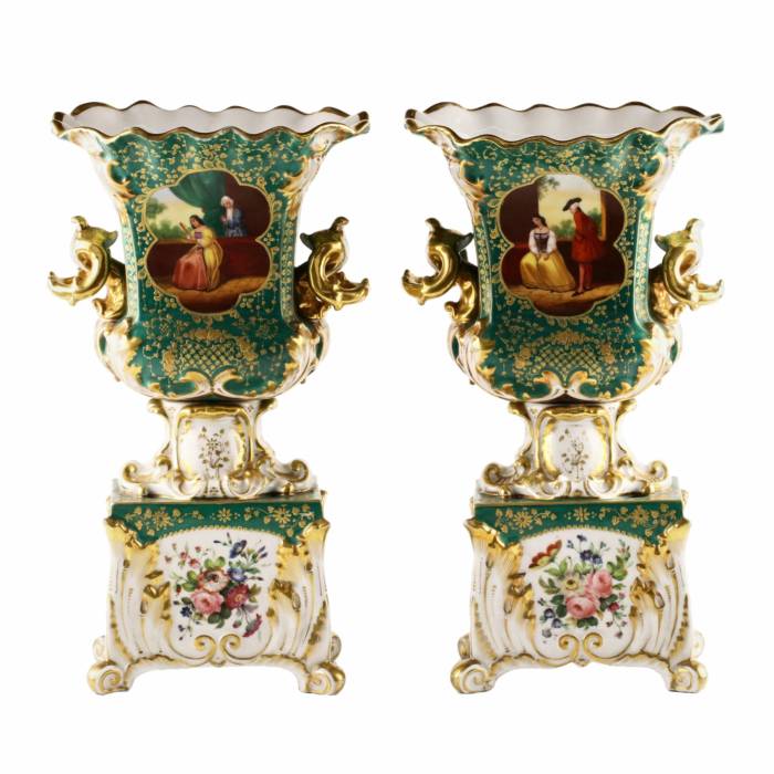 Paire de Vases Epoque Galant. 