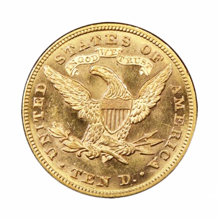 Монета номиналом 10 долларов Свободы 1874