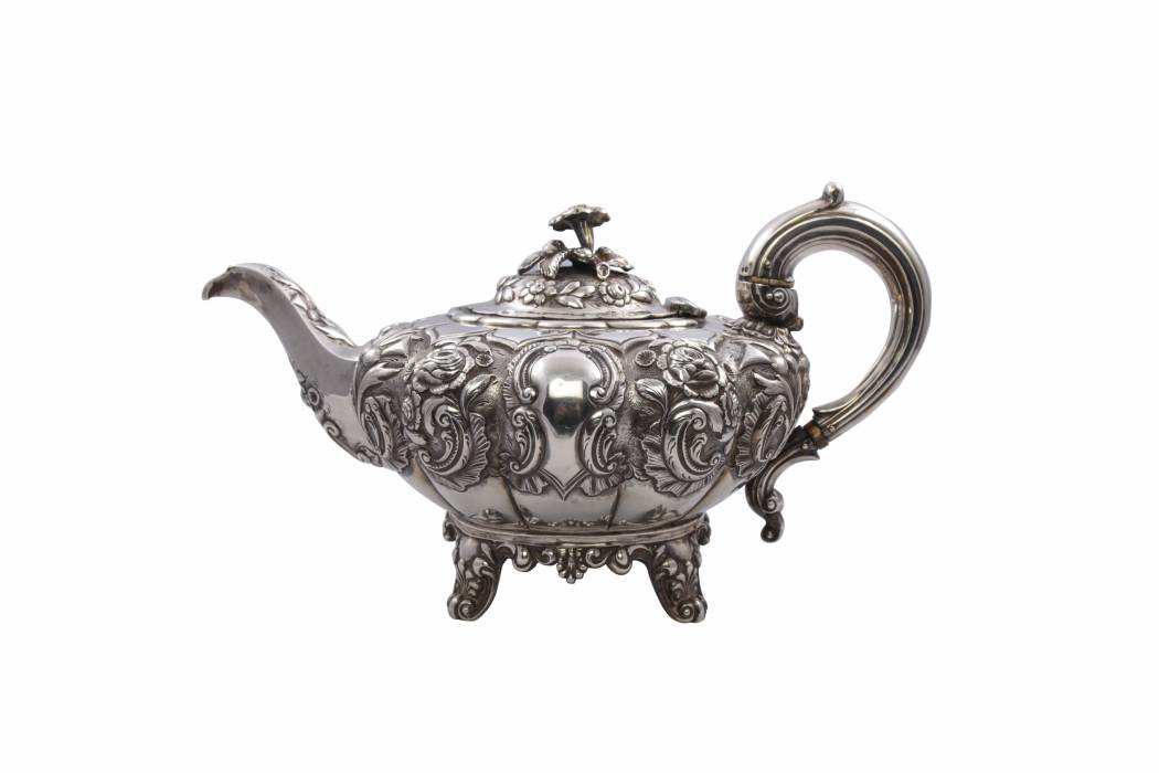 Silver service of 6 items. London, W. H. and John S. 1837-1851 