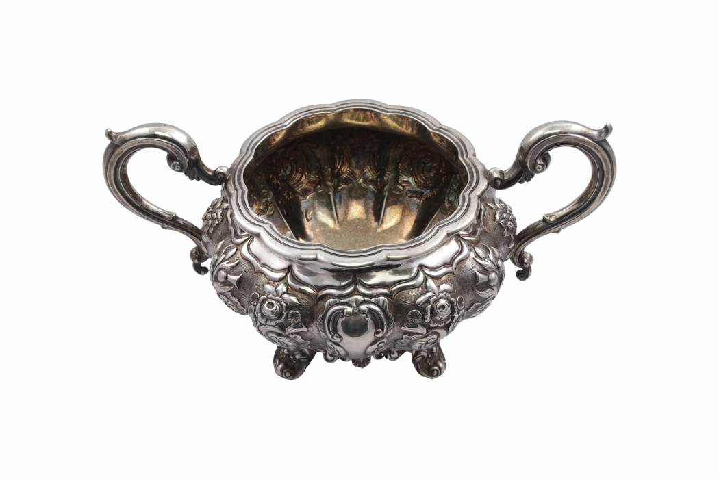 Silver service of 6 items. London, W. H. and John S. 1837-1851 