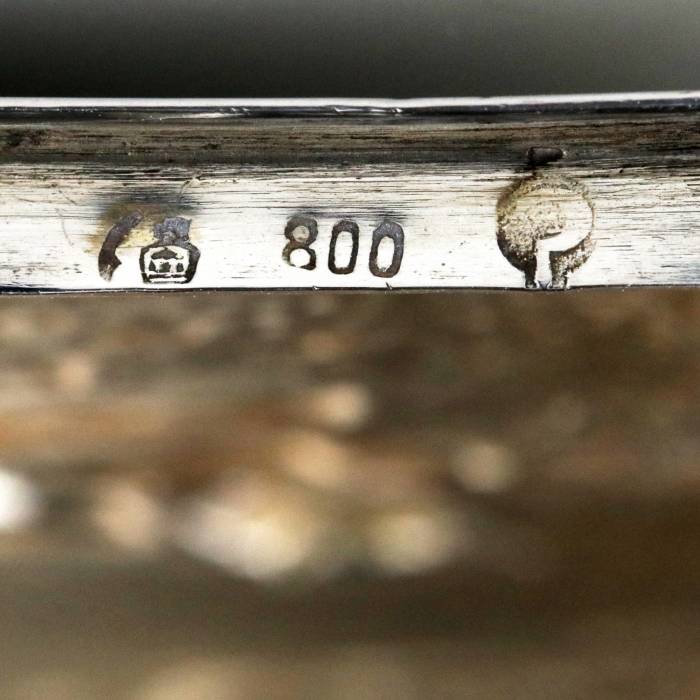 Серебряная шкатулка для сигар со сценой травли кабана. Рубеж 19-20х веков.