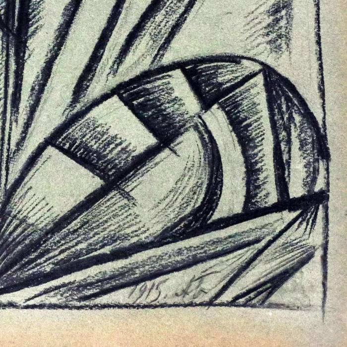 Alexander Konstantinovich Bogomazov. Abstract composition. 1915. 